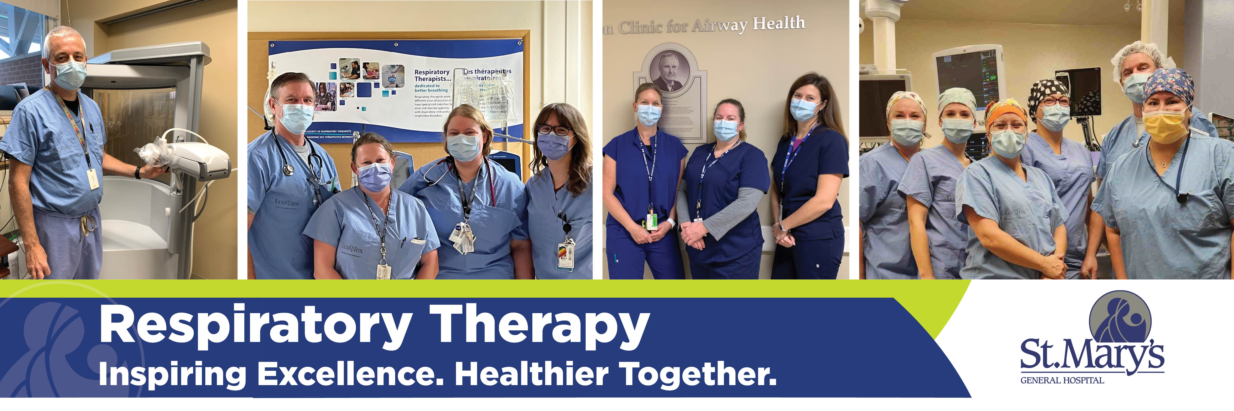 Collage of St. Mary's Respiratory Therapy Team 