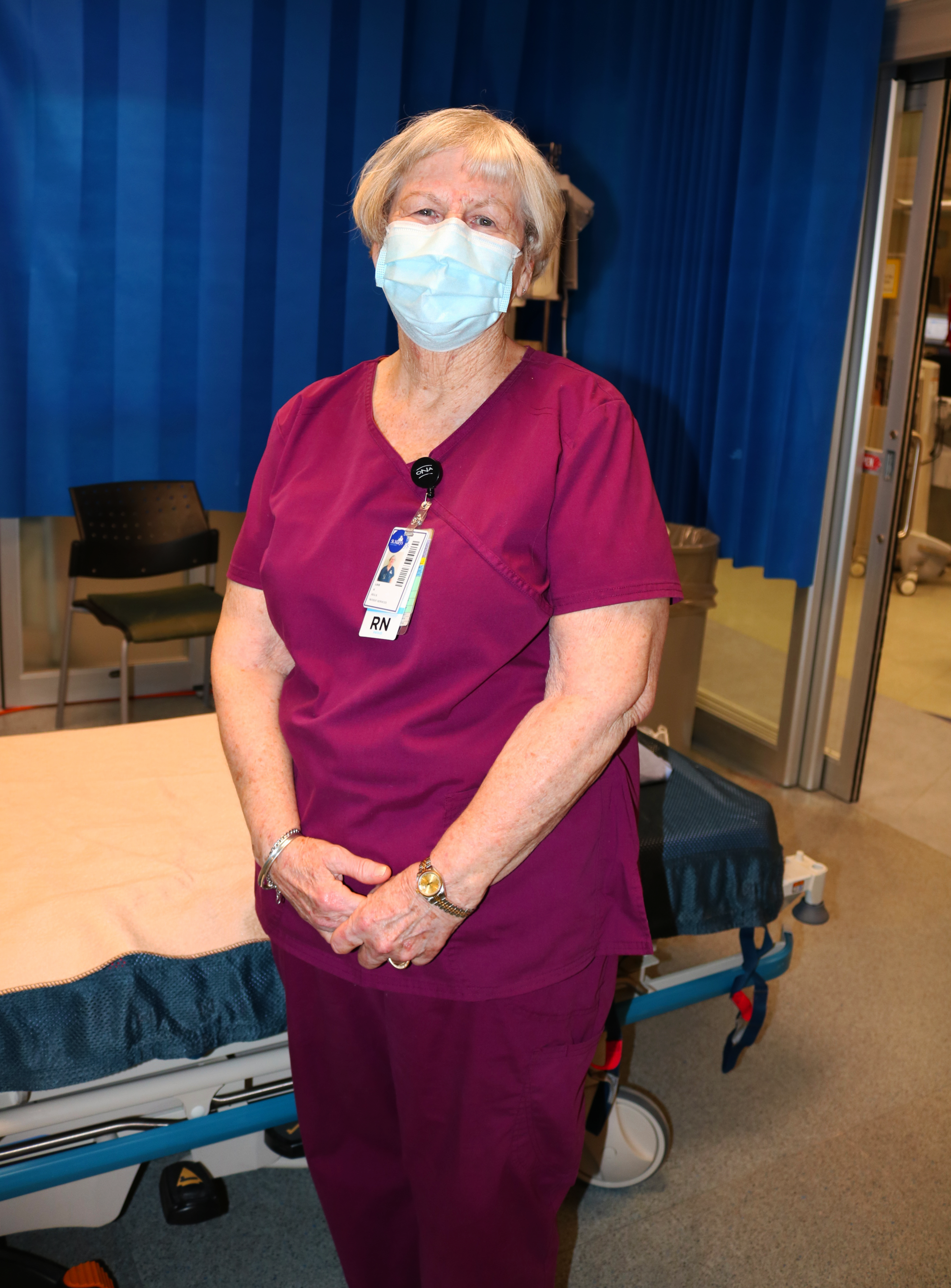 Lois Millar in St. Mary's Emergency Room in 2022